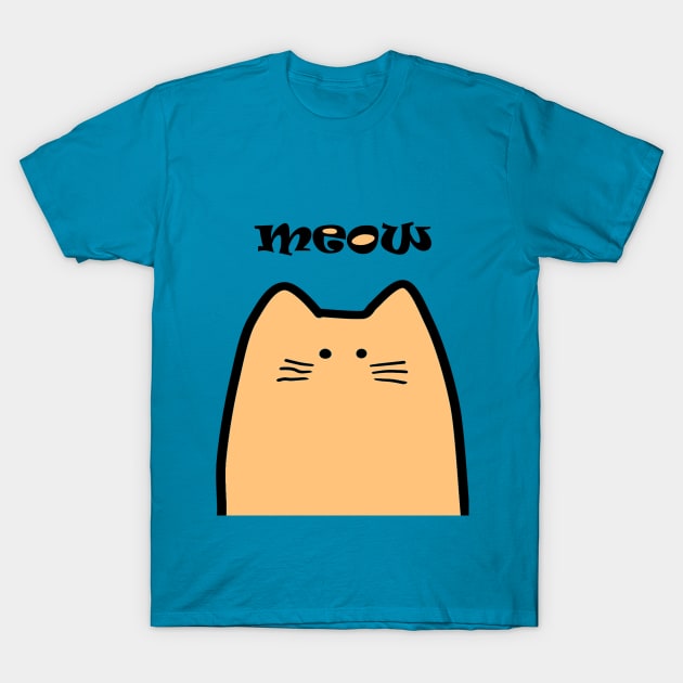 Orange Meow T-Shirt by MiNuRa